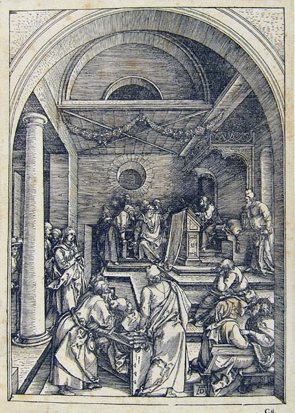 Dürer Albrecht - Gesù fra i dottori (dalla serie: La vita della Vergine)